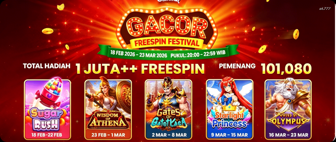 Login at777 Sekarang Bonus Melimpah